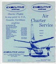 Executive Airlines Brochure Air Charter Service Logan Intl Airport Boston  - £14.22 GBP
