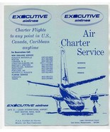 Executive Airlines Brochure Air Charter Service Logan Intl Airport Boston  - £13.98 GBP