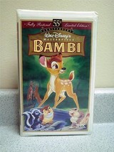 BAMBI 55TH ANNIVERSARY- DISNEY- USED VHS TAPE- GOOD CONDITION- L40 - £3.50 GBP
