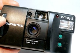 Olympus Inifnity S 35mm camera w/ 35mm f3.5 lens -  for parts AS IS - £26.47 GBP