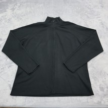 George Jacket Womens XL Black Full Zip Mock Neck Casual Track Jacket - £20.17 GBP
