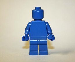 Minifigure Custom Blue Blank Plain DIY - $6.50