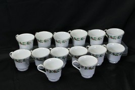 China Pearl Noel Cups Lot of 14 Brown Back Stamp - $44.09