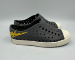 Native Jefferson Kids Shoes Toddler Size 9 Gray with Yellow Lightening B... - $14.49