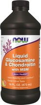 NOW Supplements, Glucosamine &amp; Chondroitin with MSM, Liquid, Joint Health, Mobil - £27.96 GBP