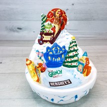 Vintage Hershey&#39;s Dr Seuss Grinch Christmas 7&quot; Ceramic Whoville Candy Di... - $24.24