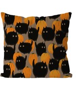 Halloween Pillow Covers 18x18 Inch Halloween Pumpkin Cat Linen Pillowcas... - £19.76 GBP