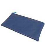 ZIPPER Cash &amp; Coin MONEY deposit Bank BAG 11&quot; x 6&quot; Blue Vinyl Pouch Coin... - $32.43 CAD