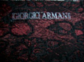 4yds X 53in Giorgio Armani Burgundy &amp; Black Floral Matelasse Fabric 2 Line Flaws - £105.27 GBP