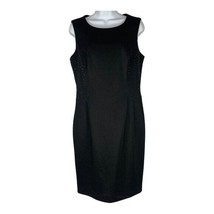 Nine West Women&#39;s Sleeveless Round Neck Black Midi Dress Size 6 - £20.18 GBP