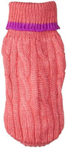 Pink Classic Cable Knit Dog Sweater by Fashion Pet - £7.13 GBP