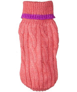 Pink Classic Cable Knit Dog Sweater by Fashion Pet - £7.04 GBP