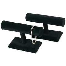 2 T Bar Slatwall Bangle Black Velvet Jewelry Display - $25.28