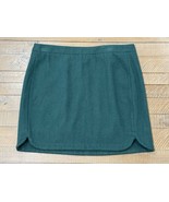 J Crew Green Wool/Nylon Blend MINI Skirt Rounded Sides -  Women&#39;s Size 10 - $28.05