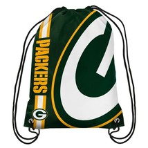 Green Bay Packers NFL Big Logo Drawstring Backpack Backsack Bag - £8.63 GBP