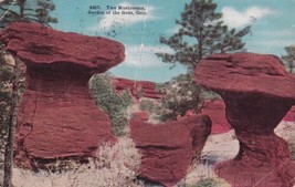 Two Mushrooms Garden of the Gods Colorado CO 1912 Denver Glasco KS Postcard B20 - $2.99