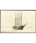Schooner Laura A. Barnes RPPC Launched 1918 Camden Maine Wrecked 1921 - $68.04 CAD
