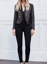 L'agence Sorel Leather Double Breasted Blazer Size 2 - $11,108.65 MXN