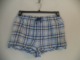 Women&#39;s Blue/ White Classic Elements Boxer Shorts. L ( 14 - 16 ). 100% C... - $5.94