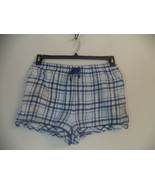 Women&#39;s Blue/ White Classic Elements Boxer Shorts. L ( 14 - 16 ). 100% C... - $5.94