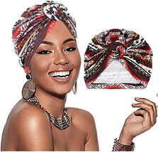 African Pattern Headwrap Pre-Tied Bonnet Turban Knot Beanie Cap - €8,63 EUR
