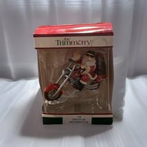 Trimmerry Santa On Chopper Motorcycle Christmas Ornament - $9.90