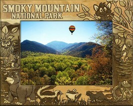 Smoky Mountain National Park Montage Laser Engraved Wood Picture Frame - £24.71 GBP