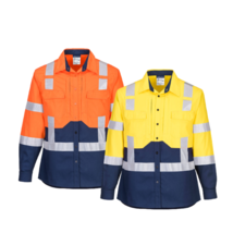 Portwest Ladies Hi-Vis Stretch Long Sleeve Shirt 2 Tone Reflective Safety LS502 - $79.95