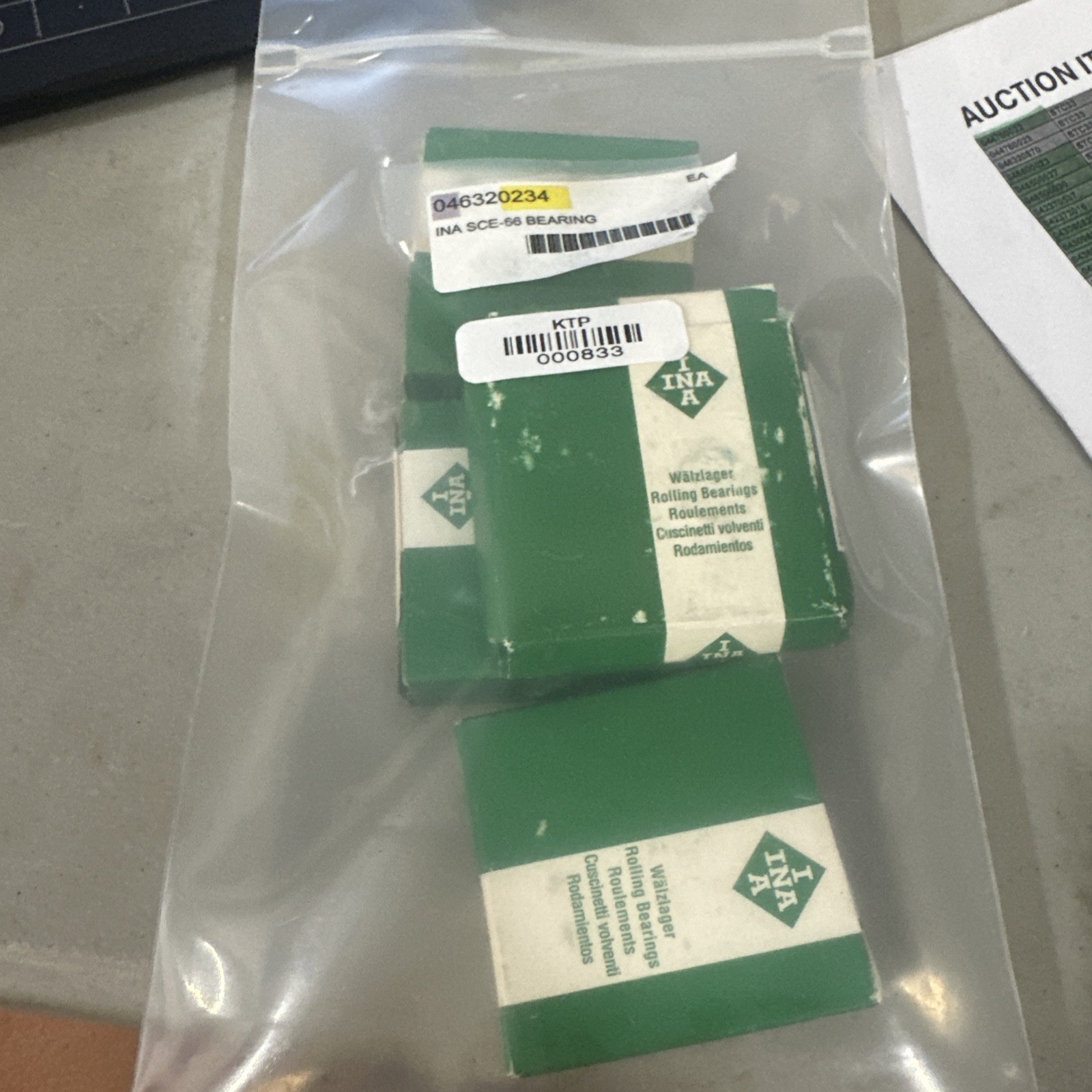 INA SCE-66 BEARING.  +++lot Of 4+++ - $29.00