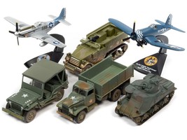 &quot;Pacific Theater Warriors&quot; Military 2022 Set B of 6 pieces Release 1 1/64 -1/14 - £71.48 GBP