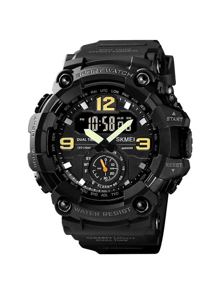 Multifunctional Chrono Digital Watches Mens Dual Movement 3 Time Sport W... - $52.30