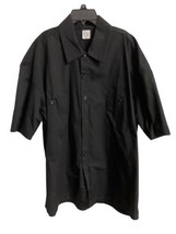 Mechanic Short Sleeved  Button Up Shirt Mens XLG Black - $19.79