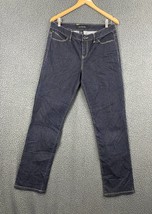 Calvin Klein Jeans Women&#39;s Dark Blue Denim Straight Jeans Pants 10x30 - £19.42 GBP