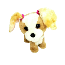 Fur Real Friends Walking Barking Go Go Dog Brown &amp; White Hasbro Plush Pet - $14.83