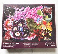 Flowers in the Stars Vivid Colos 550 Piece Puzzle-Life in Bits Media NEW... - $18.95