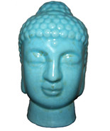 Buddha 42138 Head Bust Crackle Ceramic 8&quot; H Resin Figurine Statuary - $471.03 MXN