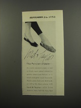 1953 Lord & Taylor Persian Slipper Advertisement - $18.49