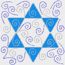 Pepita Needlepoint Canvas: Star of David Swirls, 10&quot; x 10&quot; - £61.33 GBP+