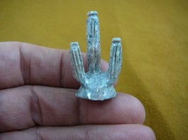(Y-CAC-6) little gray CACTUS Saguaro figurine Plant Cactaceae carving SO... - $12.38 CAD