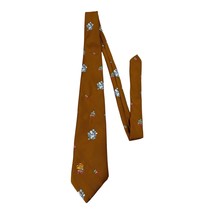 Johnny Miller Brown Floral and Berry Print Vintage Necktie - $18.00