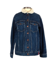 NWT Madewell x Kule Sherpa-Lined Oversized Jean Jacket Removable Vest Lining XS - £125.16 GBP
