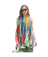Anyyou 100% Mulberry Silk Dark Orange Long Scarf Luxury Brand Women Beac... - $1,696.43 MXN