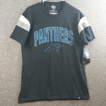 47 Brand Men&#39;s Carolina Panthers Fan Top Short Sleeve T-Shirt Medium Black NFL - $18.42