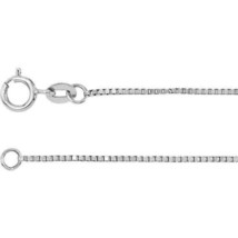 0.4 mm 16&quot; inch Box Chain REAL Solid 14k White Gold .8g - £76.74 GBP