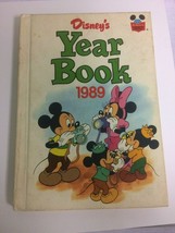 Vintage Disney Book Yearbook 1989 Hardback Mickey and Minnie Mouse - $10.88