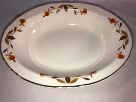 Hall Autumn Leaf  Vegetable Bowl Mint 10.5 inches - £20.03 GBP
