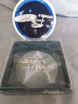 Star Trek porcelain mini plate 1991 in Original Box and Enterprise 4.5&quot; - £7.56 GBP
