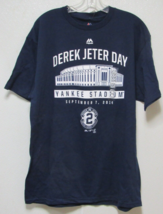 MLB NY Yankees Derek Jeter Day at Yankee Stadium T-Shirt Blue Size Large - $35.00