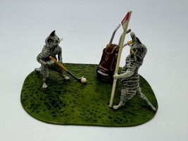 Fritz Bermann Wiener Vienna Austrian Cold Painted Bronze Cats Golfing Fi... - £172.52 GBP