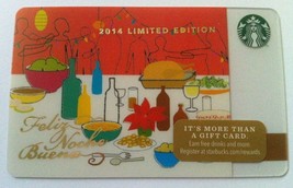Starbucks 2014 Gift Card Limited Feliz Noche Buena Christmas Collectible 99 New - £6.25 GBP